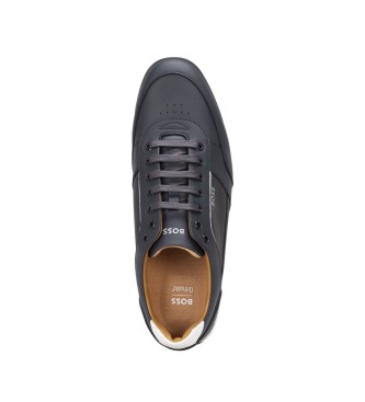 BOSS Leather Sneakers Saturn navy