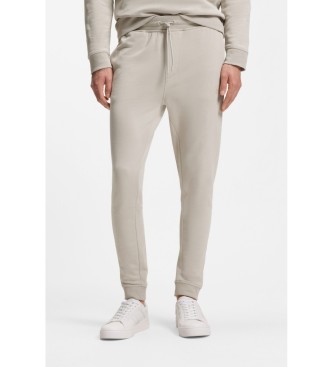 BOSS Pantalon en feutre Logo appliqu� beige