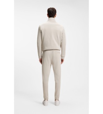 BOSS Pantalon en feutre Logo appliqu� beige