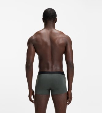 BOSS Sæt med 3 boxershorts i bomuld, sort, blå, grøn