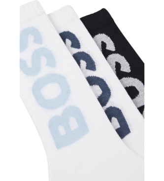 BOSS 3er-Set Socken mit mehrfarbigem Logo