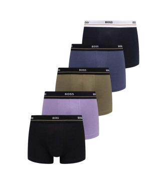 BOSS Set of 5 multicoloured Essential Boxers