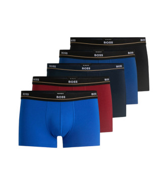 BOSS Set van 5 slips blauw, rood