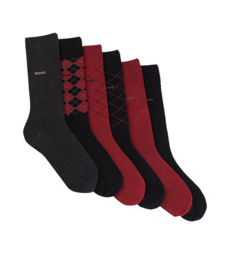 BOSS Set of 6 multicoloured socks