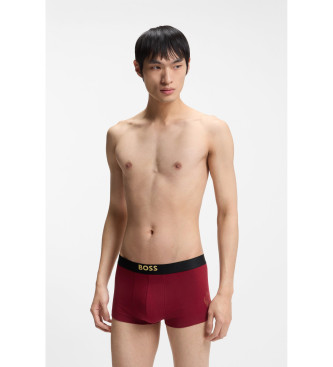 BOSS Set aus drei Boxershorts rot, schwarz