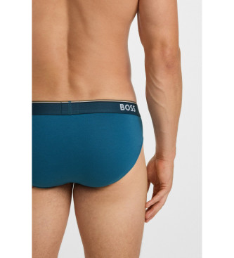 BOSS Lot de trois slips bleu, noir, vert