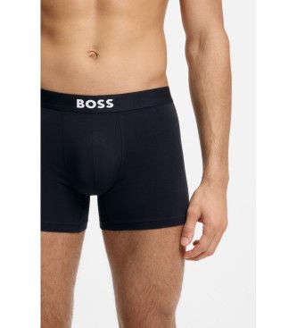 BOSS Lot de 3 boxers gris en coton stretch