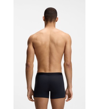 BOSS Lot de 3 boxers en coton stretch gris, noir