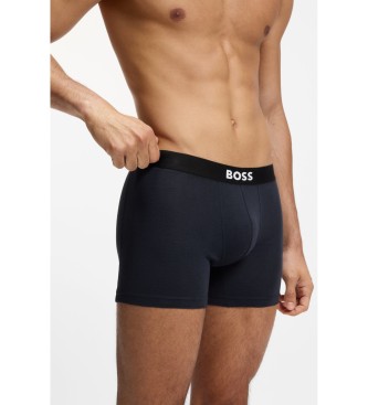 BOSS Lot de 3 boxers en coton stretch gris, noir