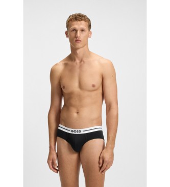 BOSS Set of 3 black multicolour logo briefs