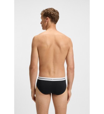 BOSS Set of 3 black multicolour logo briefs