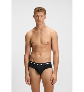 BOSS Set of 3 black multicolour logo briefs