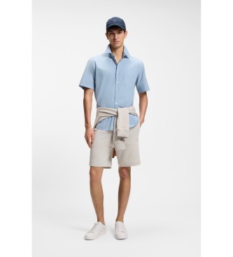 BOSS Shorts i filt med beige patch