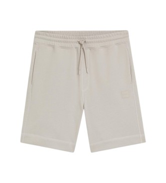 BOSS Shorts i filt med beige patch