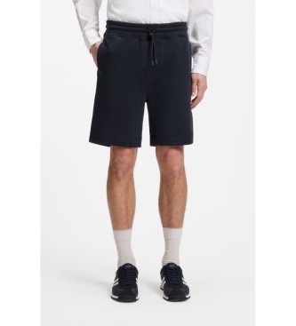 BOSS Shorts i filt med marinbl� patch