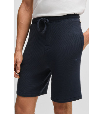 BOSS Short de pyjama marine en maille ottomane