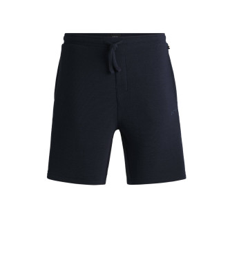 BOSS Short de pyjama marine en maille ottomane