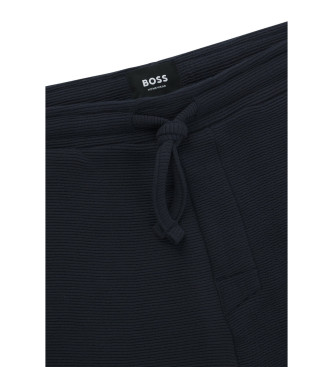 BOSS Short de pyjama marine en maille ottomane