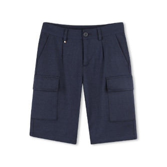 BOSS Pantaloncini in piqu blu navy