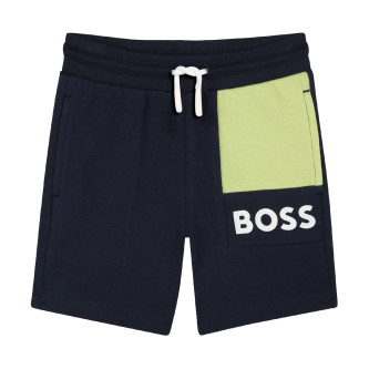 BOSS Pantaloncini in piqu blu navy