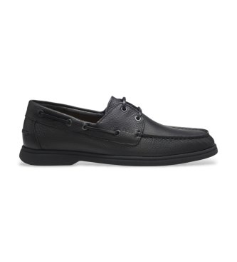 BOSS Sienne Boat Lederschuhe schwarz