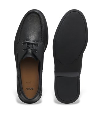 BOSS Sienne Boat Lederschuhe schwarz