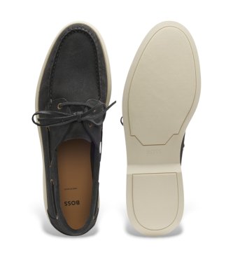 BOSS Sienne Lederschuhe dunkelgrau