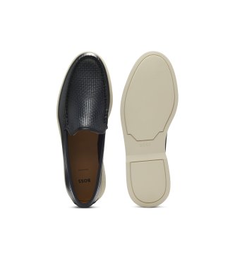 BOSS Mocassini in pelle Sienne Loaf blu navy
