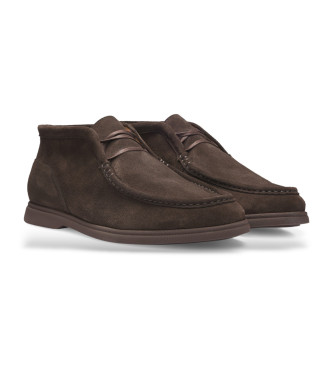 BOSS Bruine leren schoenen