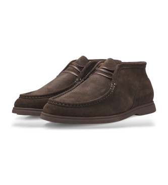 BOSS Bruine leren schoenen