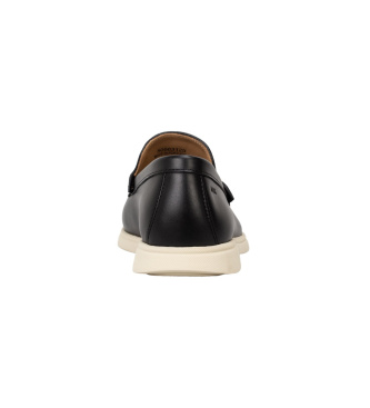BOSS Mocassins de couro Sienne Loaf preto