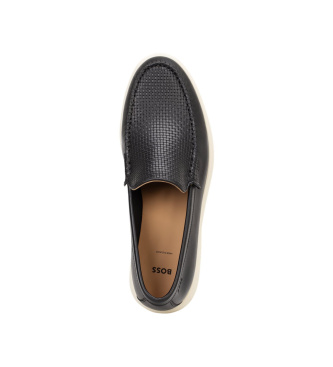 BOSS Mocassins de couro Sienne Loaf preto