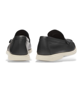 BOSS Skórzane loafersy Sienne czarne
