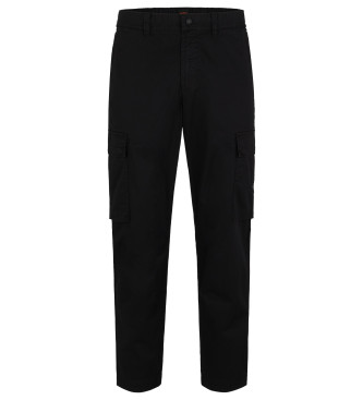 BOSS Spodnie cargo Sisla czarne