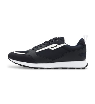 BOSS Material mix trainers with navy details