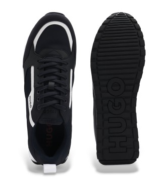 BOSS Material mix trainers with navy details