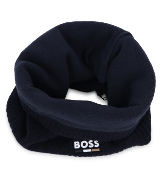 BOSS Collier chauffant avec logo bleu marine