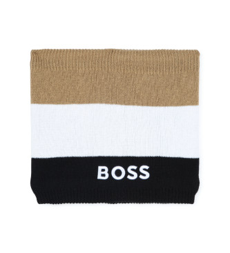 BOSS Culotte  col avec bandes de marque et logo brod multicolore