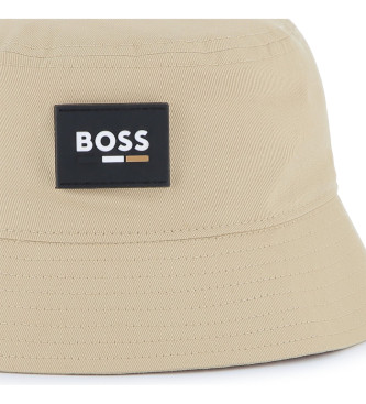 BOSS Beigefarbene Logo-Mtze