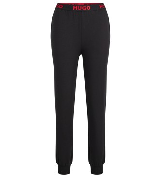 HUGO Pantaloni neri con logo sportivo