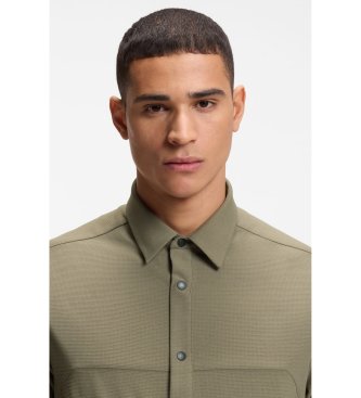 BOSS Beige Tour Waffle skjorte