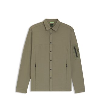 BOSS Beige Tour Waffle skjorte