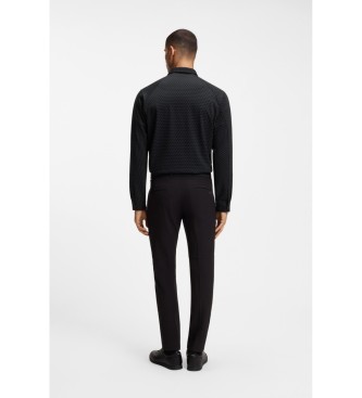 BOSS Chemise � coupe r�guli�re en piqu� noir