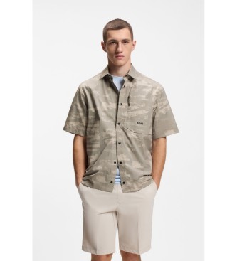 BOSS Chemise Globe Print vert