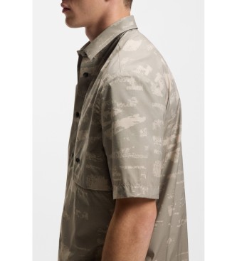 BOSS Chemise Globe Print vert