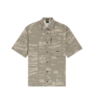 BOSS Chemise Globe Print vert