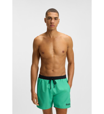 BOSS Maillot de bain vert toile de mer