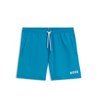 BOSS Maillot de bain bleu toile de mer