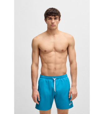 BOSS Maillot de bain bleu toile de mer