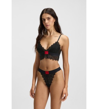 HUGO Tanga Lace negro